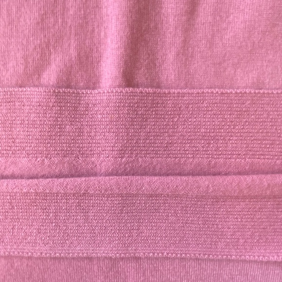 Max Studio Pink Extra Fine Merino Wool V-Neck Short Sleeve Sweater. Sz- L - Picture 10 of 13